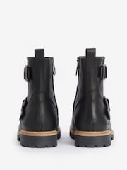 Barbour® Black Bramble Double Buckle Leather Ankle Boots - Image 4 of 5