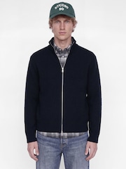 Jack & Jones קרדיגן סרוג עם צווארון גבוה ורוכסן - תמונה 1 מתוך 8