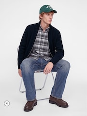 Jack & Jones קרדיגן סרוג עם צווארון גבוה ורוכסן - תמונה 2 מתוך 8