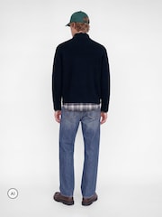 Jack & Jones קרדיגן סרוג עם צווארון גבוה ורוכסן - תמונה 3 מתוך 8