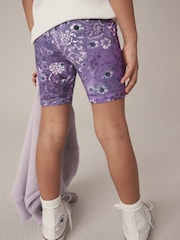 Purple Paisley Floral Print Cycle Shorts (3-16yrs) - Image 4 of 7