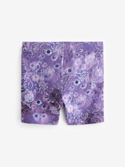 Purple Paisley Floral Print Cycle Shorts (3-16yrs) - Image 6 of 7