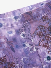 Purple Paisley Floral Print Cycle Shorts (3-16yrs) - Image 7 of 7