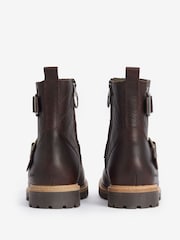 Barbour® Brown Bramble Double Buckle Leather Ankle Boots - Image 4 of 5
