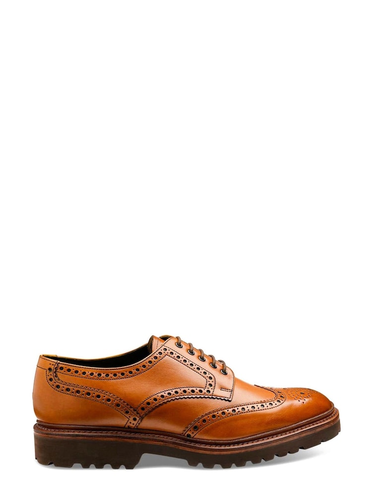Loake Hand Painted Derby Brogue Brown Shoes - Image 1 of 3
