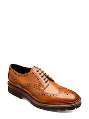 Loake Hand Painted Derby Brogue Brown Shoes - Image 2 of 3
