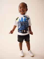 White Batwheels Short Sleeve T-Shirt (3mths-8yrs) - Image 2 of 3
