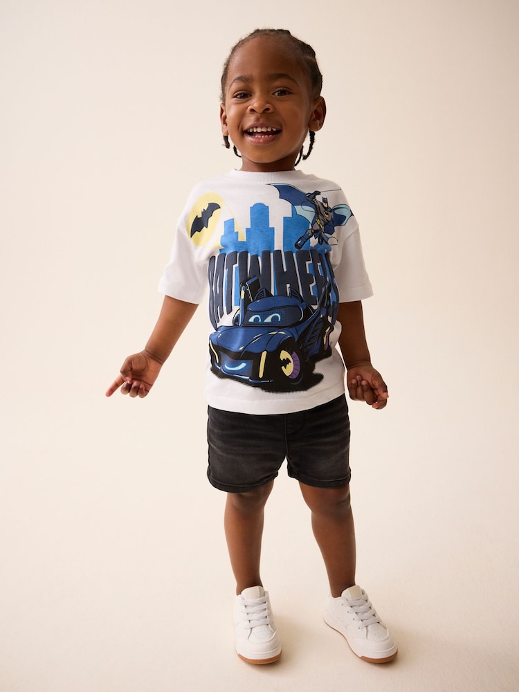 White Batwheels Short Sleeve T-Shirt (3mths-8yrs) - Image 2 of 3