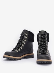 Barbour® Black Woodside Lace Up Leather Hiker Boots - Image 3 of 5