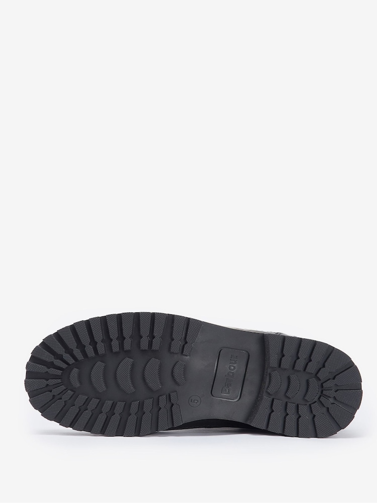 Barbour® Black Woodside Lace Up Leather Hiker Boots - Image 5 of 5
