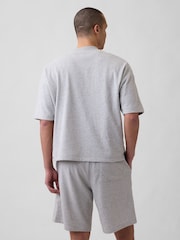 Gap Grey VintageSoft French Terry Oversized Logo Short Sleeve Sweatshirt - Image 2 of 4