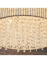 Gallery Home Silver Petra Flush Ceiling Light - Image 4 of 7