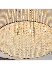 Gallery Home Silver Petra Flush Ceiling Light - Image 5 of 7