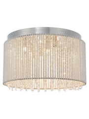 Gallery Home Silver Petra Flush Ceiling Light - Image 6 of 7