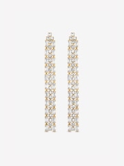 Mood Silver Gold Plated Crystal Drop Earrings - Image 3 of 3