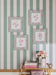 Cath Kidston Green Floral Wall Art Set 4 - Image 1 of 13