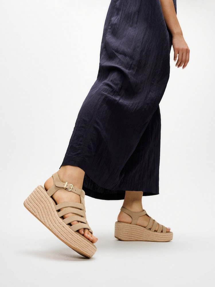 FitFlop Brown Platfforms Espadr. Suede Fisherman Wedge Sandals - Image 1 of 3 FitFlop Brown Platfforms Espadr. Suede Fisherman Wedge Sandals - Image 1 of 3