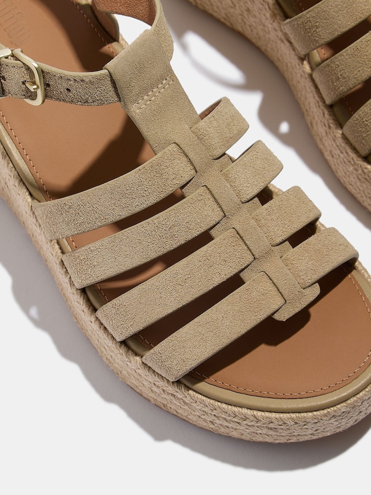 FitFlop Brown Platfforms Espadr. Suede Fisherman Wedge Sandals - Image 3 of 3 FitFlop Brown Platfforms Espadr. Suede Fisherman Wedge Sandals - Image 3 of 3