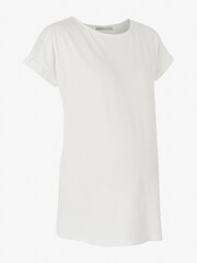 JoJo Maman Bébé White Boyfriend Cotton Maternity T-Shirt - Image 5 of 5