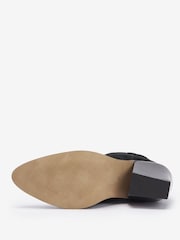 Barbour® Black Rhonda Western Suede Heel Ankle Boots - Image 5 of 5