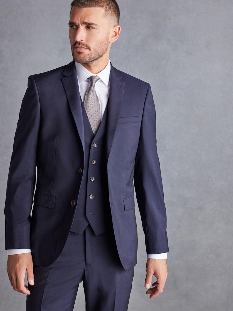 Marineblau/blau - Slim Fit - Signature Tollegno Sakko aus italienischer Wolle - Bild 1 von 9 Marineblau/blau - Slim Fit - Signature Tollegno Sakko aus italienischer Wolle - Bild 1 von 9