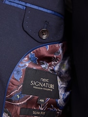 Темно-синий - Зауженные - Шерстяной пиджак Signature Tollegno - Image 6 of 9