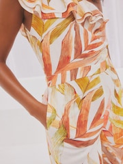 Cream Botanical Off Shoulder Playsuit - Image 5 of 5