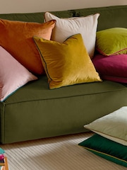 Furn Green Meridian Velvet 45cm X 45cm Cushion Cover - Image 5 of 6