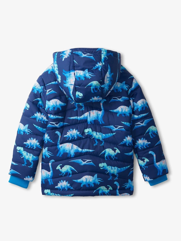 Hatley Blue Dinosaur Puffer Coat - Image 2 of 8