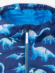 Hatley Blue Dinosaur Puffer Coat - Image 4 of 8