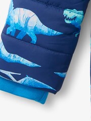 Hatley Blue Dinosaur Puffer Coat - Image 5 of 8