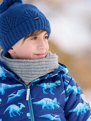 Hatley Blue Dinosaur Puffer Coat - Image 8 of 8
