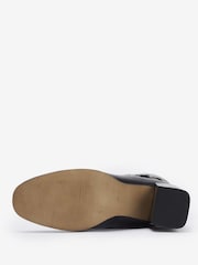 Barbour® Black Saskia Leather Block Heel Tall Boots - Image 5 of 5