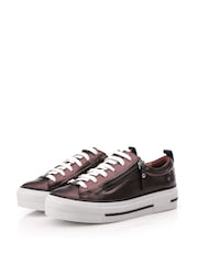 Moda In Pelle FILICIAN CHUNKY LEATHER TRAINER WITH ZIP AND LACE-UP CLOSURE - Image 2 of 5