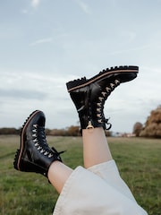 Barbour® Black Blake Hiker Leather Boots - Image 1 of 6