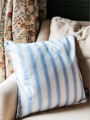 Avalon Home Mid Blue Stripe Cushion Cover - Image 2 of 6