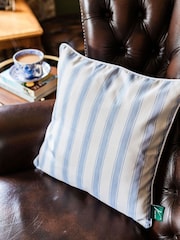Avalon Home Mid Blue Stripe Cushion Cover - Image 3 of 6