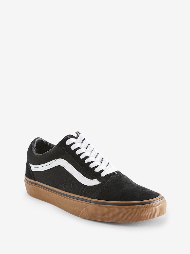 Vans Womens Old Skool Gum Sole Trainers - Image 2 of 5