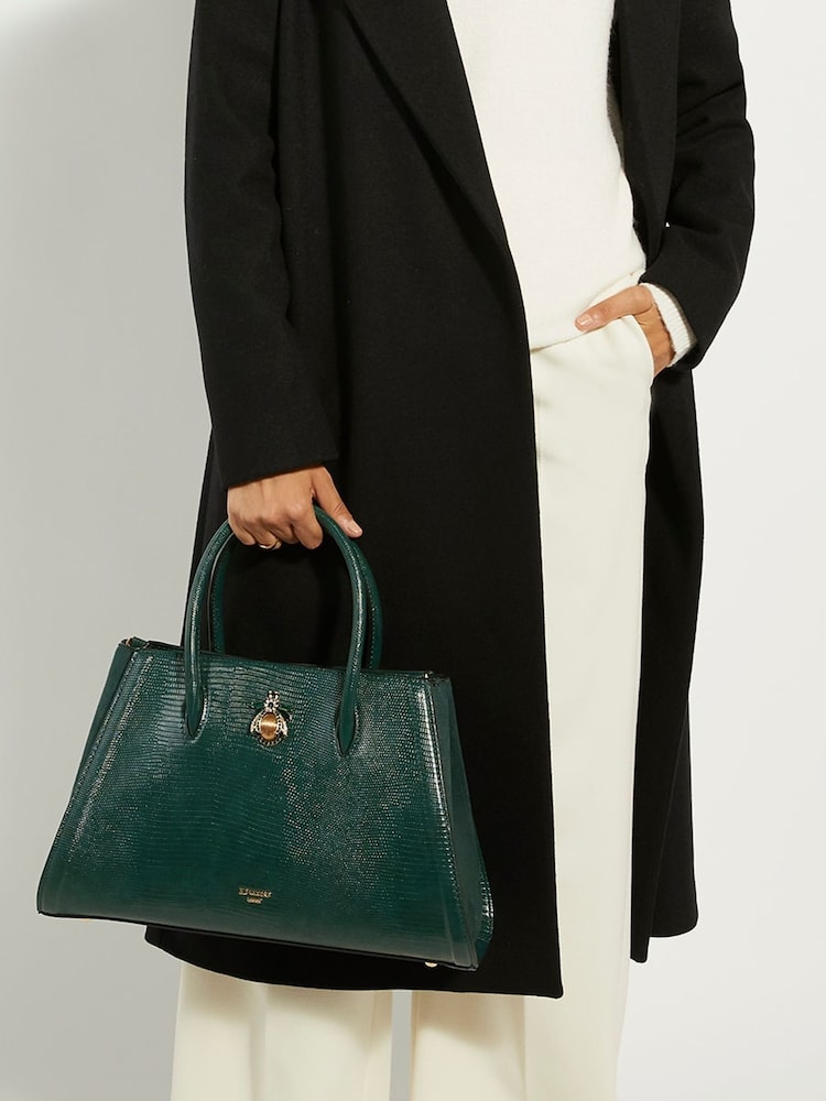 Зеленый - Dune London Daitlyn Structured Top Handle Handbag - Image 1 of 5