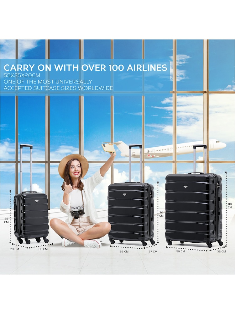 Set Of 2 Large Check-In & Small Carry-On Hardcase Travel Suitcase - Image 2 of 7