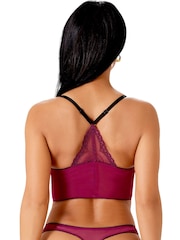 Gossard Superboost Bralette aus Spitze mit tiefem V-Ausschnitt, Lila - Bild 4 von 11