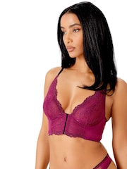 Gossard Superboost Bralette aus Spitze mit tiefem V-Ausschnitt, Lila - Bild 8 von 11