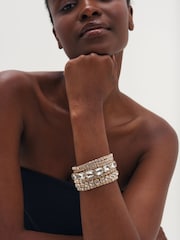Mood Silver Tone Crystal Statement Multi Pack Bracelet - Image 2 of 2