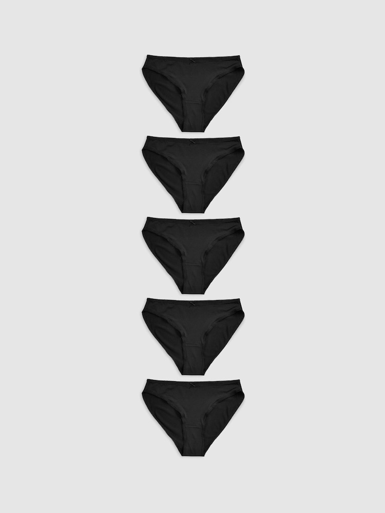 Black High Leg Microfibre Knickers 5 Pack - Image 4 of 4 Black High Leg Microfibre Knickers 5 Pack - Image 4 of 4