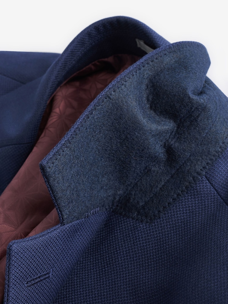 bleu vif - Ajustement régulier - Veste de costume texturée - Image 7 of 10
