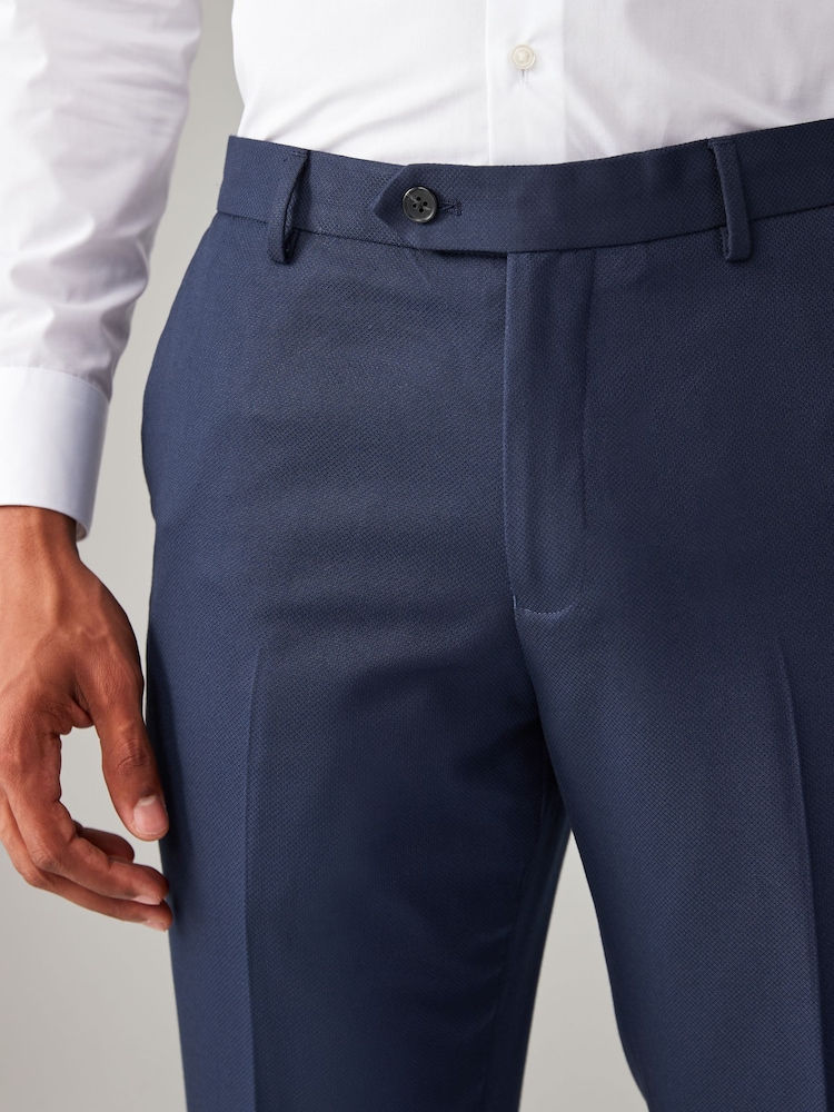 bleu vif - Ajustement régulier - Pantalon de costume texturé - Image 4 of 9