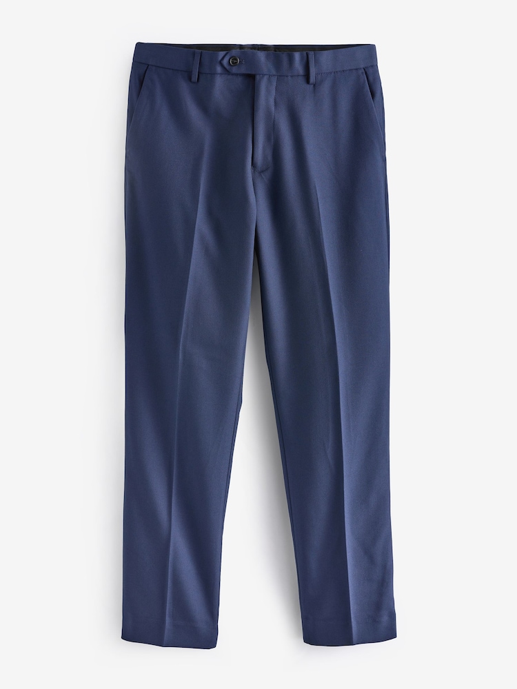 bleu vif - Ajustement régulier - Pantalon de costume texturé - Image 6 of 9