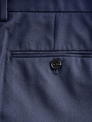 Bright Blue Regular Fit Textured Suit Trousers - Image 8 of 9