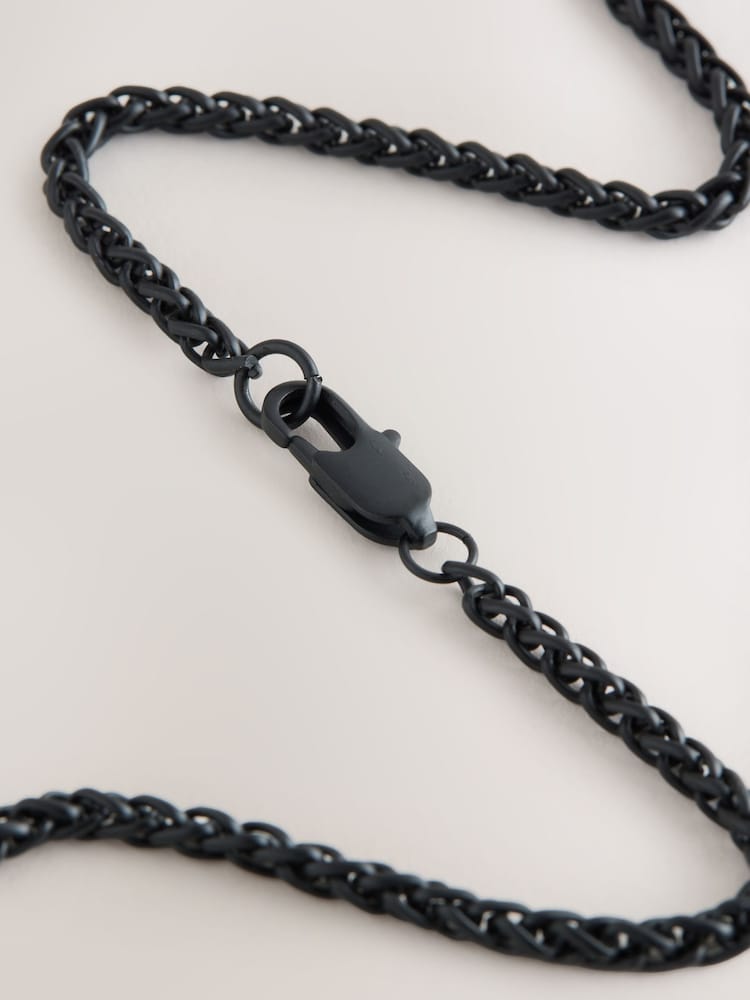 DCK Mens Black Dog Tag Pendant Necklace - Image 3 of 3