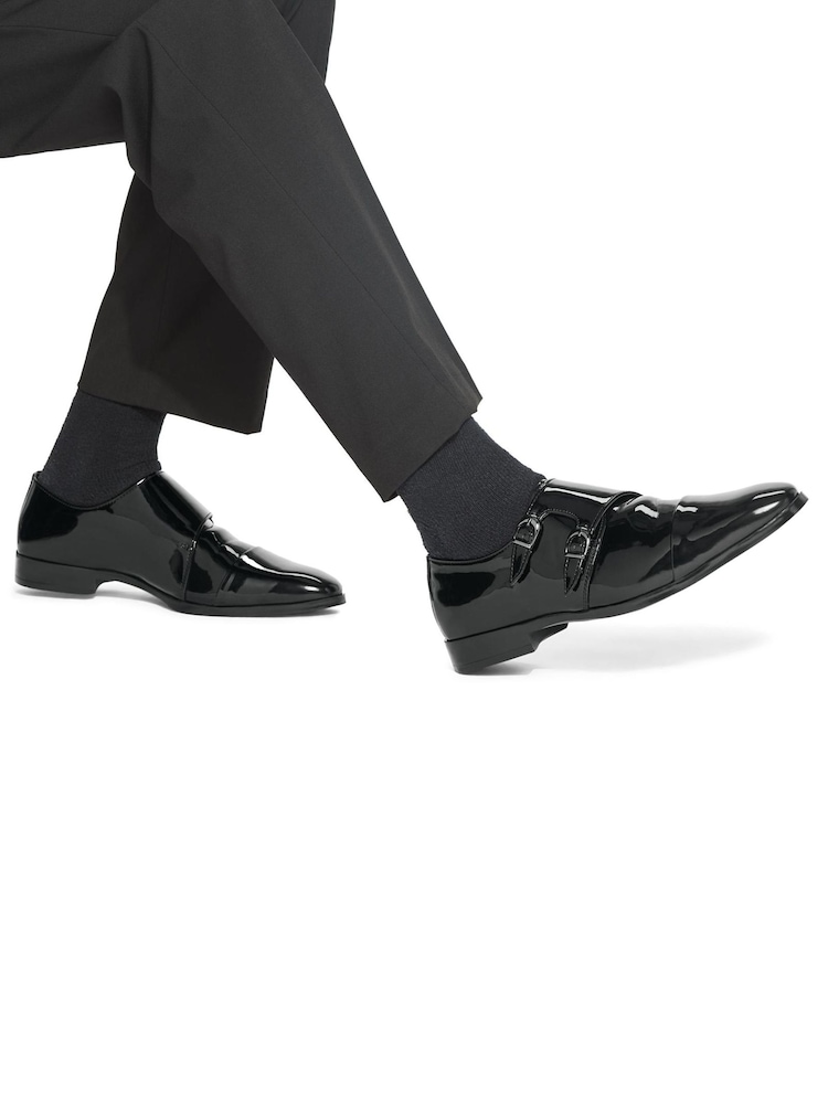 KG Kurt Geiger Black Cruz Patent Monk Shoes - Image 1 of 5 KG Kurt Geiger Black Cruz Patent Monk Shoes - Image 1 of 5
